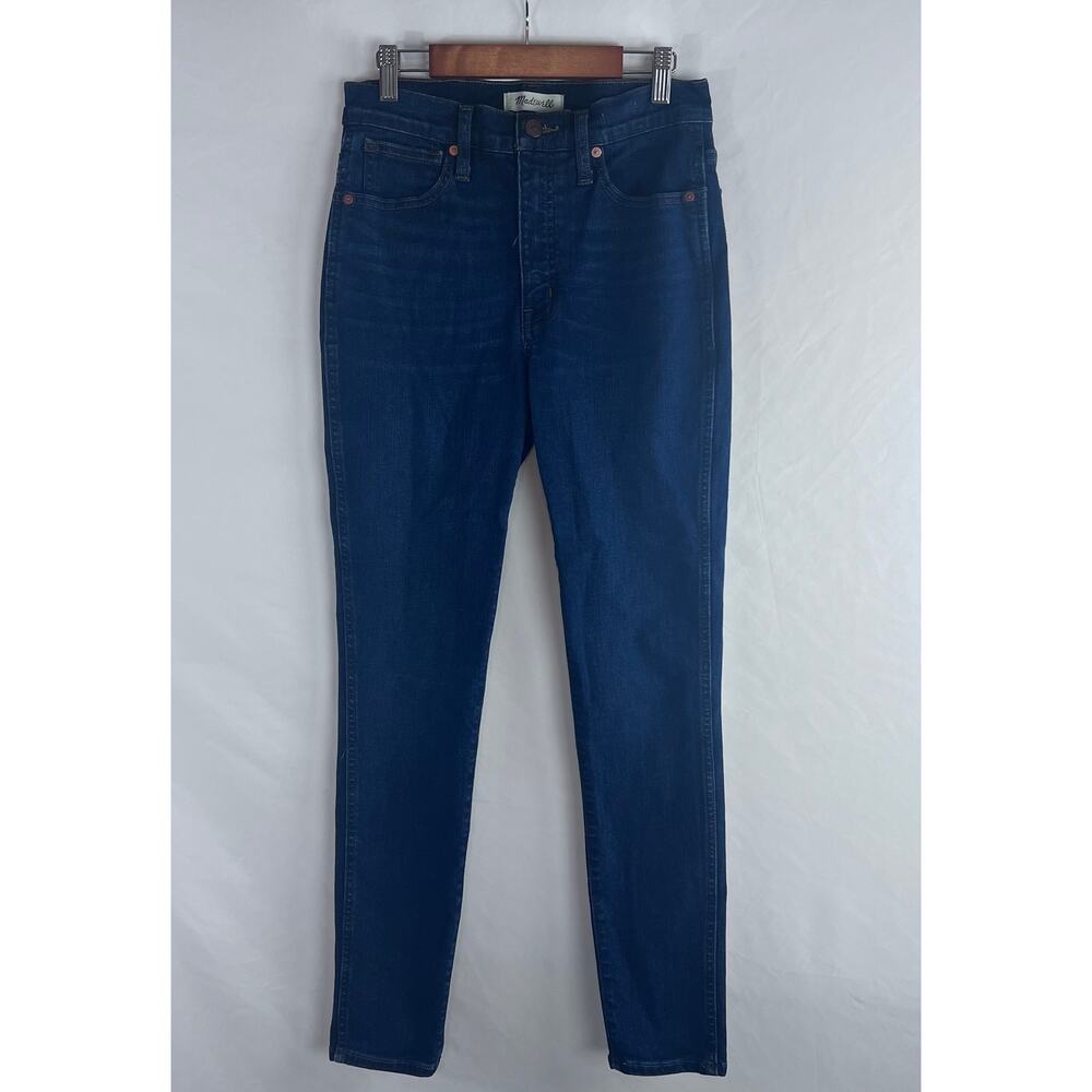 Madewell Women's Jeans‎ Size 27 10" High Rise Skinny Dark Wash Blue Denim